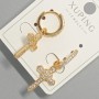 Pendientes 'Cruz' Xuping con cristales blancos