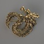 Broche-colgante Dragón dorado de metal 42×42 mm