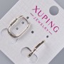 Pendientes Xuping, diámetro 16×3 mm, recubiertos de rodio