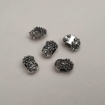 Abalorio 'Erizo', diámetro 12,5×9,5 mm, agujero 4,5 mm, presentación 20 g, 9 piezas