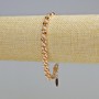 Pulsera Xuping con baño de oro 18K y cristales blancos, grosor 6 mm ±, longitud 17-21 cm ±