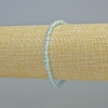 Pulsera de topacio natural, piedra facetada en cubo, diámetro 4 mm ± (elástico), longitud 18 cm+