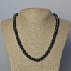 Collar de shungita sintética, rondeles lisos, diámetro 8×5 mm, longitud 45–49 cm ±