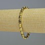 Pulsera de hematita dorada con hexágonos