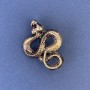 Broche-colgante Serpiente color bronce dorado 40×31 mm +