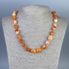 Collar facetado de sardónix 12×11 mm, longitud 50 cm aprox., con cierre
