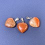 Colgante «Corazón» de jaspe rojo 16×16×6×25 mm+