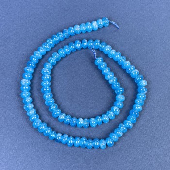 Cuentas de apatita rondel 6x4 mm, en hilo, longitud 38 cm+