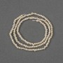 Cuentas de perlas de río naturales de 2-2,5×2 mm, longitud 35 cm, en hilo