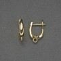 Ganchos para pendientes de metal dorado 16×3 mm+ - par