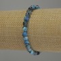 Pulsera de ágata facetada, bolita de 6 mm, longitud 18 cm, elástica