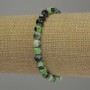 Pulsera de ágata facetada, bolas de 6 mm, longitud 18 cm, elástica