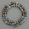 Cuentas azules de calcita, bolas lisas de 8 mm ± en hilo, longitud 39 cm