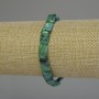 Pulsera de turquesa africana rectangular, diámetro 11×7 mm, longitud 18 cm ±, elástica