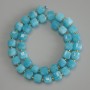Cuentas facetadas de aguamarina, cubo 8x8 mm ±