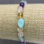 Pulsera surtida facetada 7-10×7 mm, longitud 18 cm (elástica)