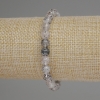 Pulsera de cuarzo diamante de Herkimer, cuentas lisas de 6 mm, longitud 18 cm ±, elástica