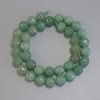 Cuentas facetadas de nefrita, bolas de 10 mm, longitud 38 cm aprox., en hilo