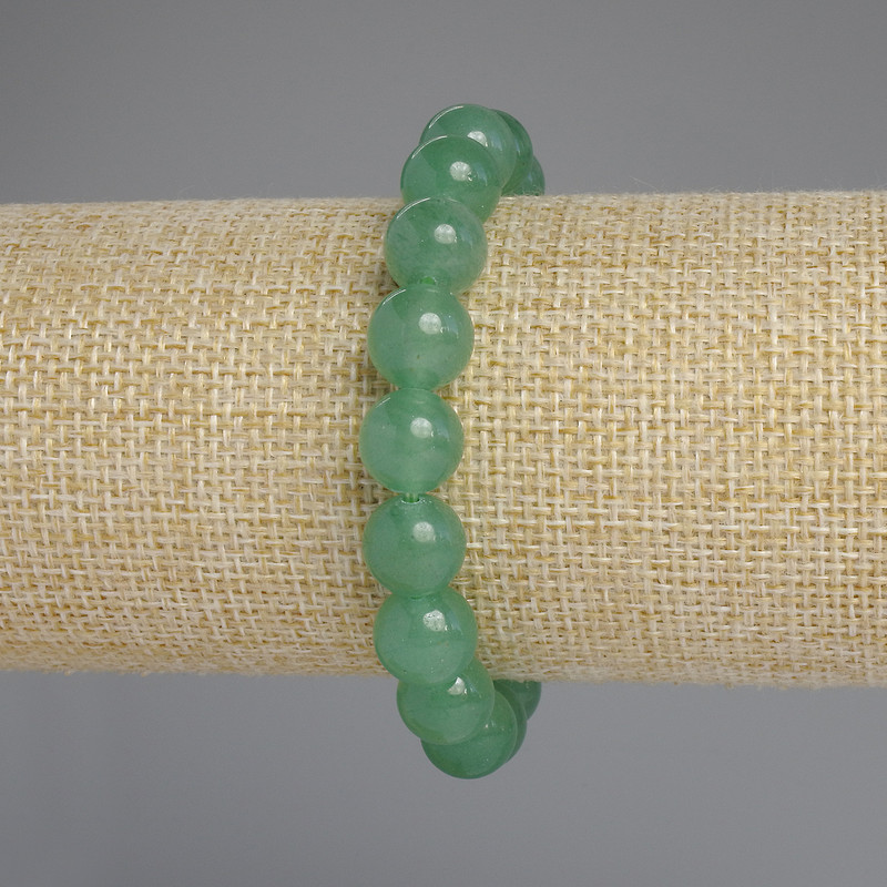 Pulsera de nefrita, bolas lisas, diámetro 10 mm ±, longitud 18 cm