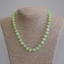 Collar de ojo de gato, bolas lisas de 10 mm, longitud 50 cm ± con cierre