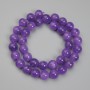 Cuentas de amatista, bola, diámetro 10 mm, longitud 37 cm ±