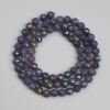 Cuentas facetadas de zafiro, bolas de 5 mm, longitud 39 cm ±, en hilo