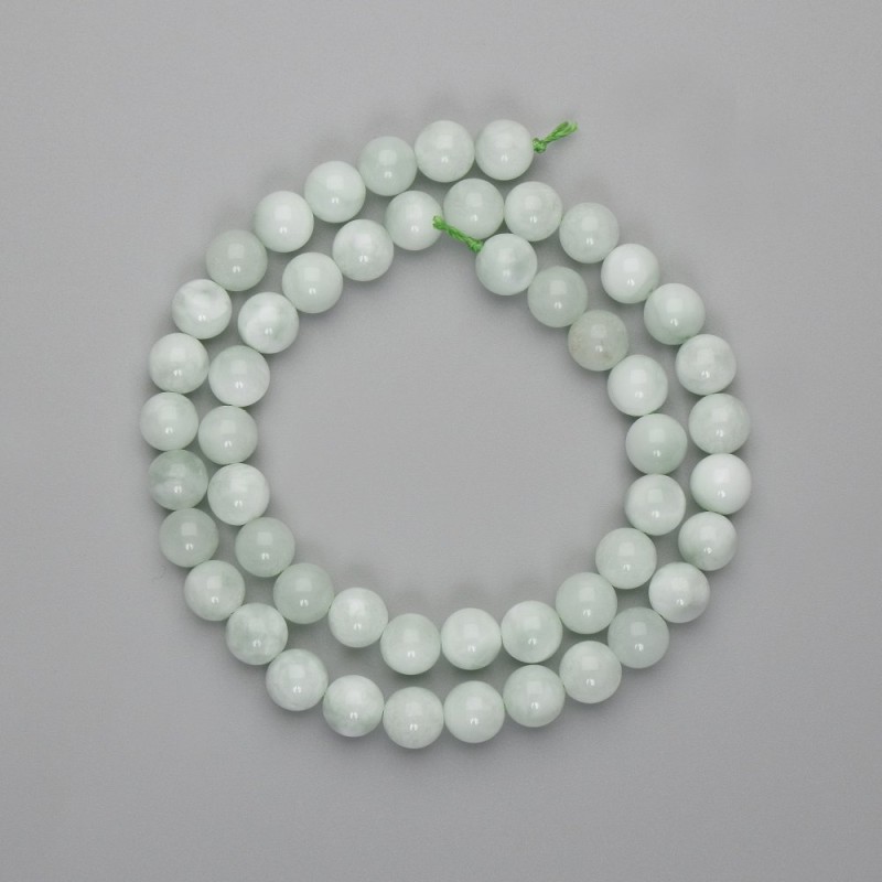 Cuentas de angelita, bolas lisas, diámetro 8 mm ±, longitud 39 cm ± en hilo