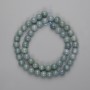 Cuentas de jadeíta, bolas lisas de 8 mm, longitud 38 cm