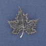 Broche 'Hoja en cuña' con strass grises