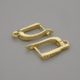 Ganchos dorados para pendientes 16×1,5 mm – par