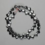 Cuentas de hematita en forma de corazón 8×8 mm ±, longitud 40 cm ±