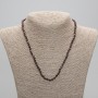 Collar de granate facetado de 4 mm, longitud 45 cm, con cierre