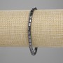 Pulsera de hematita cilindros 5×4 mm, longitud 18 cm, elástica