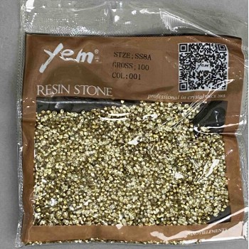 Cristales de strass amarillos, diámetro 2 mm ±, empaque de 30 g (±)