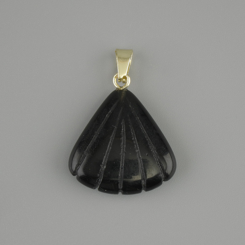 Colgante Concha de Ágata 20×20 mm±, longitud 28 mm±