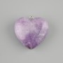 Colgante Corazón de lepidolita 30x30 mm+