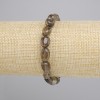 Pulsera de topacio ahumado, cuentas facetadas, diámetro 9-12×7,5 mm ±, longitud 18 cm ±, elástico