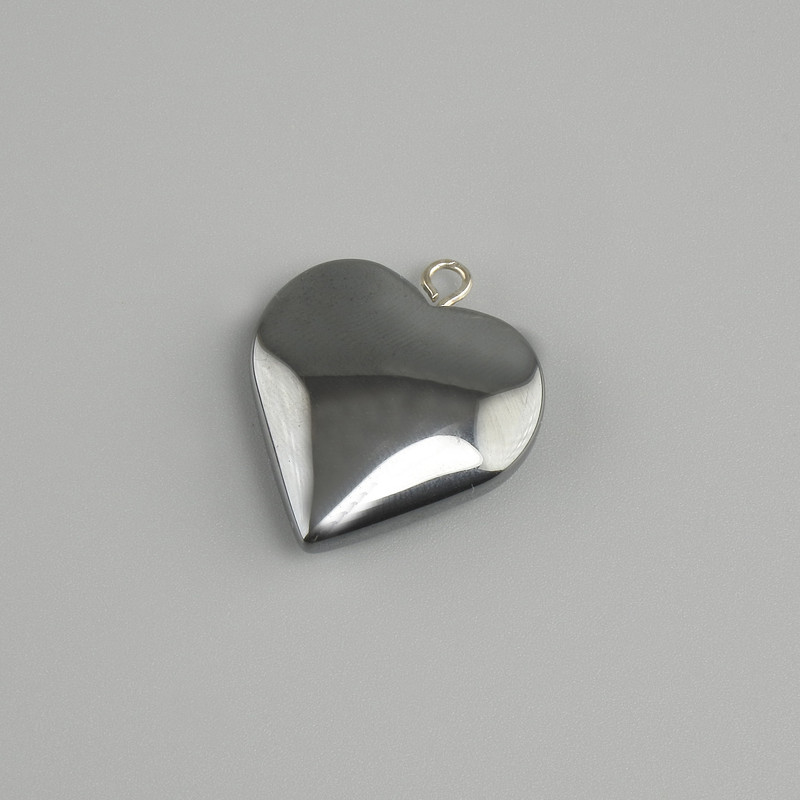 Colgante de hematita en forma de corazón, diámetro 20×20 mm+
