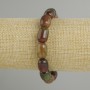 Pulsera de ágata Barril, diámetro 14×10 mm, longitud 18 cm ±, elástica