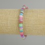 Pulsera de concha Scapharca rondel, diámetro 6×1,5–2 mm, longitud 18 cm, elástica