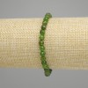 Pulsera diopsida perla facetada de 5 mm, longitud 18 cm ± elástica