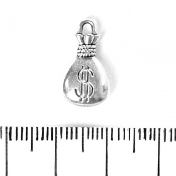 Accesorios para bisutería Colgante Bolsa de dinero 17x10 mm, paquete 20 g ± 11 uds.