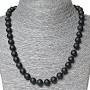 Collar de shungita artificial, diámetro 10 mm, longitud 50 cm