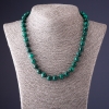 Collar de malaquita prensado, diámetro 10 mm, longitud 45 cm
