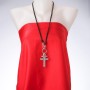 Colgante de cordón largo «Cruces», longitud 85 cm