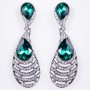 Pendientes con cristales estilo araña y pluma