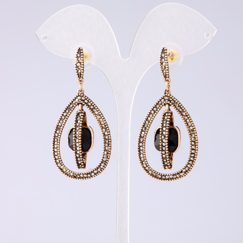 Pendientes largos de noche, longitud 5,5 cm