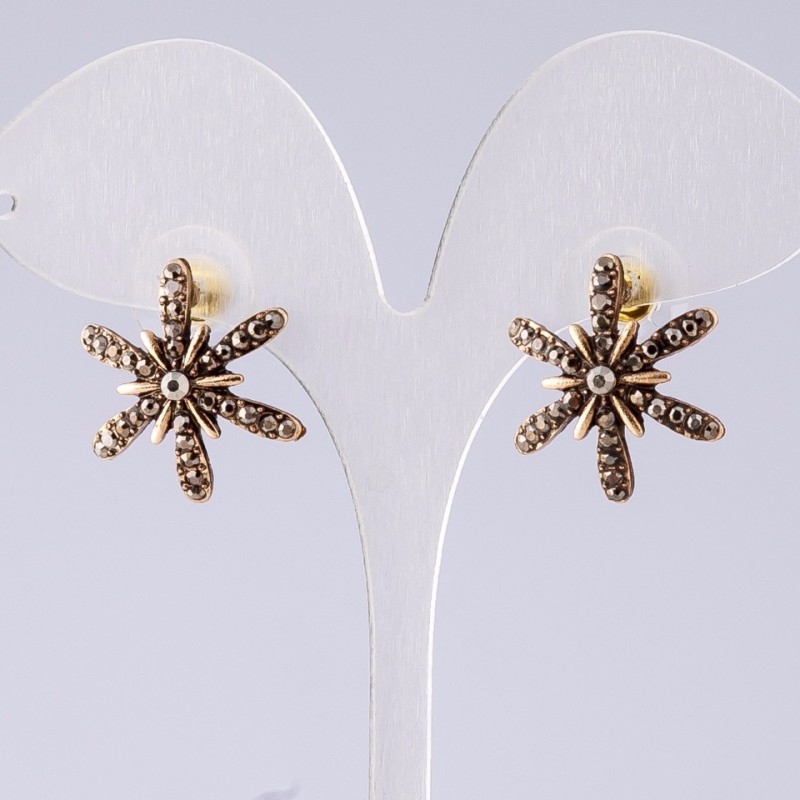 Pendientes con 'plata en forma de gota', diámetro 2 cm