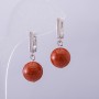 Pendientes Elegante Aventurina «arena dorada», diámetro 14 mm