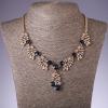 Collar con cristales azules «Ramitas», longitud 42–50 cm